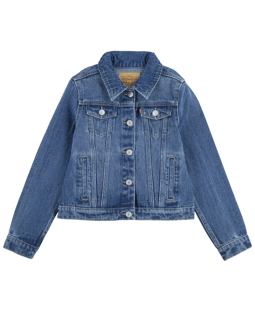 Levi's Big Girls Stylish Collared Denim Trucker Jacket