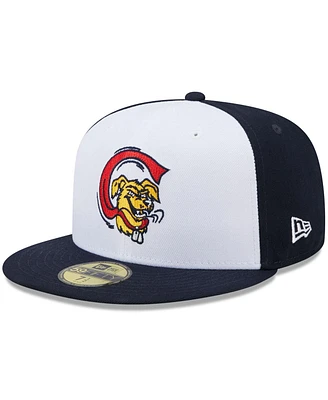 Men's New Era White, Navy Charleston RiverDogs Marvel x Minor League 59FIFTY Fitted Hat