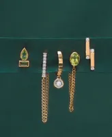 Audrey by Aurate Peridot (3/8 ct. t.w.) & Green Tourmaline (1/3 ct. t.w.) Bezel Stud Earrings in Gold Vermeil (Also available in Morganite & Pink Topa
