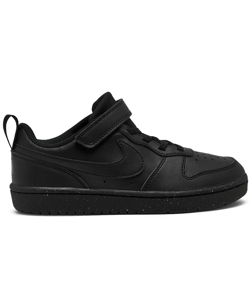 Nike Little Kids Court Borough Low Recraft Adjustable Strap Casual Sneakers From Finish Line