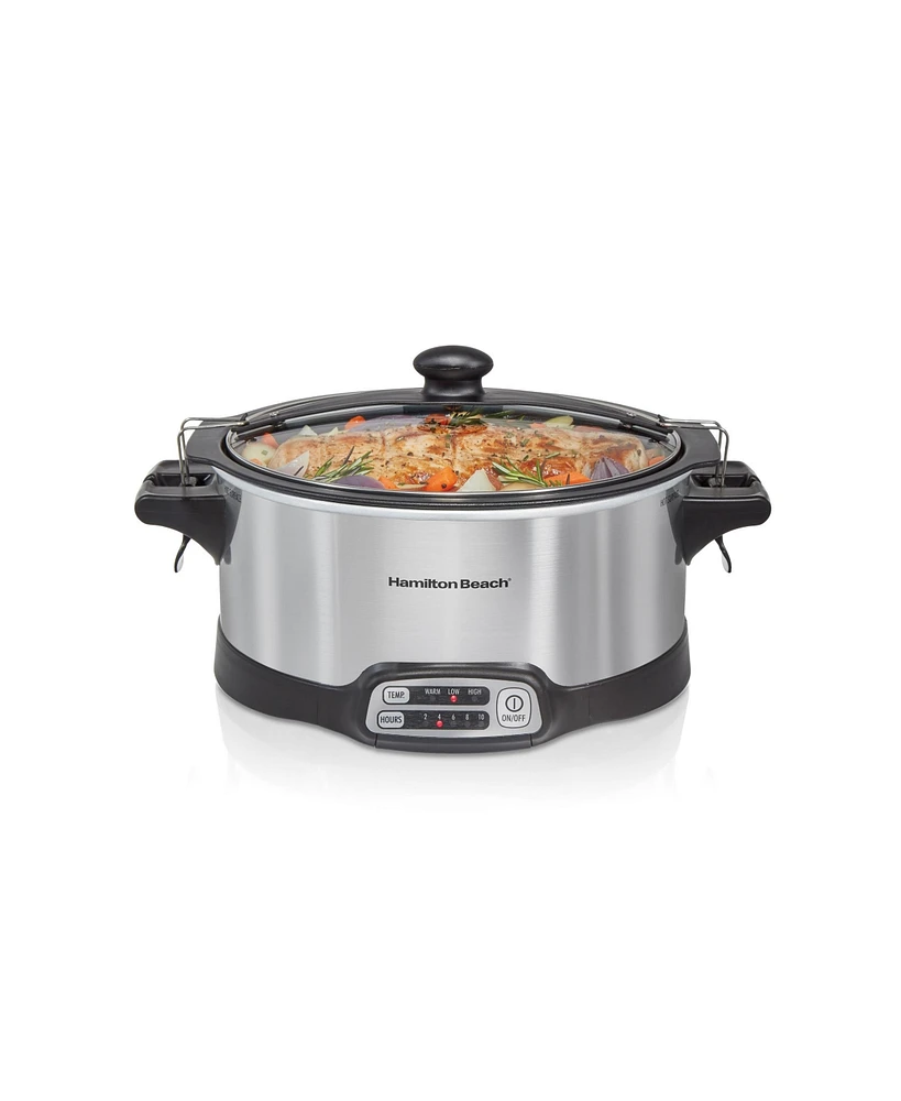 Hamilton Beach Stay or Go Stovetop Sear & Cook 6 Quart Slow Cooker - 33663