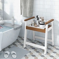 Waterproof Hdpe Shower Bench Bathroom Shower Chair with Armrest Heavy Duty