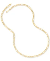 Lightweight 22" Figaro Link Necklace (5-3/4mm) in 14k Gold