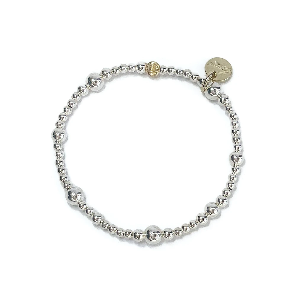 Bowood Lane 3mm, 4mm, 5mm & 6mm Sterling Silver Stretch Bracelet