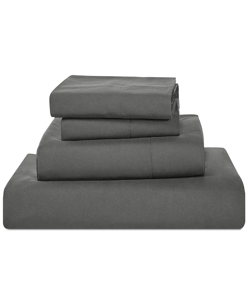 Sunham Microfiber Easy Care Solid -Pc. Sheet Set