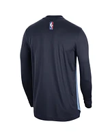 Men's and Women's Nike Navy Memphis Grizzlies 2023/24 Authentic Pregame Long Sleeve Shooting Shirt