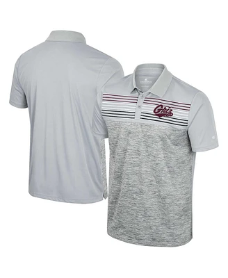 Men's Colosseum Gray Montana Grizzlies Cybernetic Polo Shirt