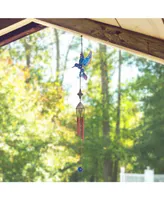 23" Long Hummingbird Copper and Gem Wind Chime