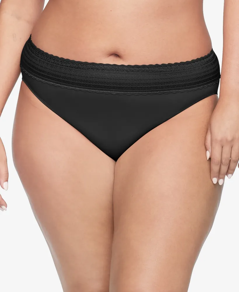 Warners No Pinching Problems Dig-Free Comfort Waist with Lace Microfiber Hi-Cut 5109