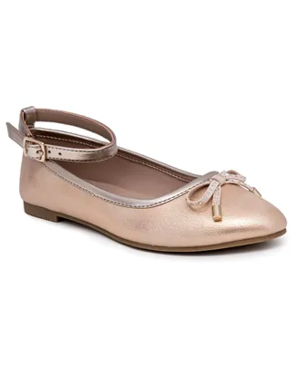 Sugar Little Girls Lanna Round Toe Ankle Strap Flats