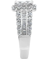 Diamond Princess Quad Cluster Halo Engagement Ring (3 ct. t.w.) in 14k White Gold