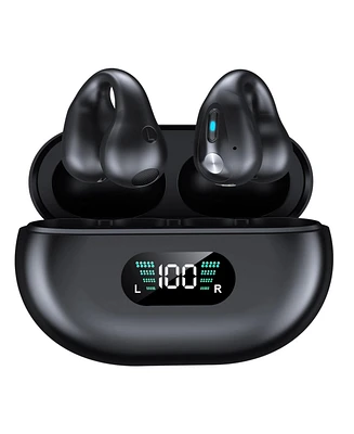 Clip-On/Open Ear-Buds-Comfortable, Bluetooth 5.3, 350mAh/18Hr Playtime