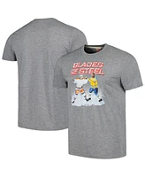 Men's and Women's Homage Gray Blades of Steel Tri-Blend T-shirt