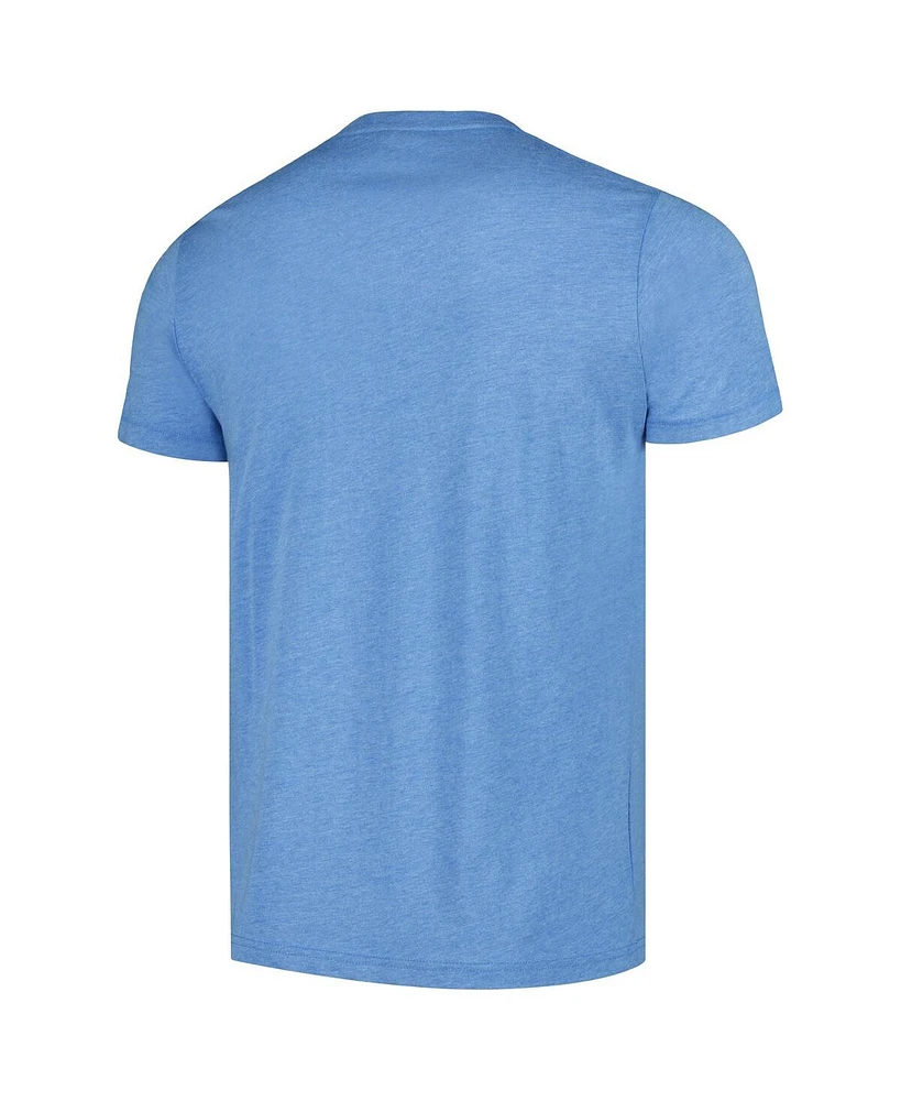 Men's and Women's Homage Light Blue Hey Dude Graphic Tri-Blend T-shirt
