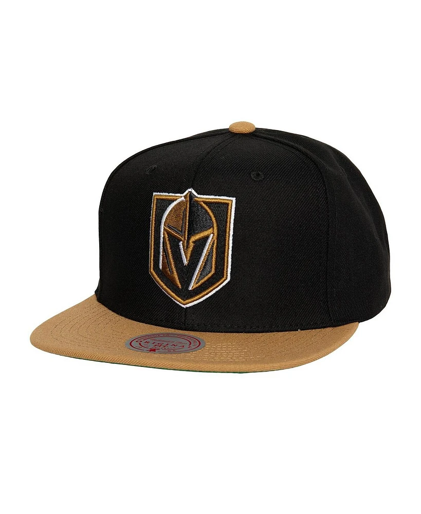 Men's Mitchell & Ness Black Vegas Golden Knights Core Team Ground 2.0 Snapback Hat
