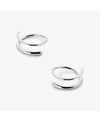 Ana Luisa - Double Hoop Earrings - Harley Silver
