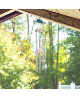 23" Long Sea Turtle with Coral Round Top Wind Chime Marine Life