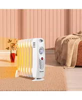 700 W Portable Mini Electric Oil Filled Radiator Heater 7-Fin Thermostat Home
