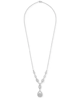Wrapped Love Diamond Double Drop Pendant 17" 14k White Gold or Yellow (1-1/2 ct. t.w.), Created for Macy's