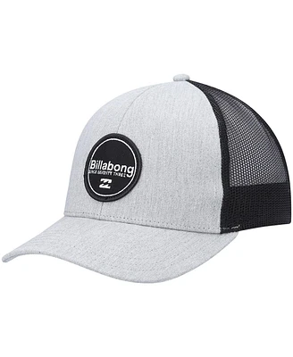 Men's Billabong Gray, Black Walled Trucker Snapback Hat