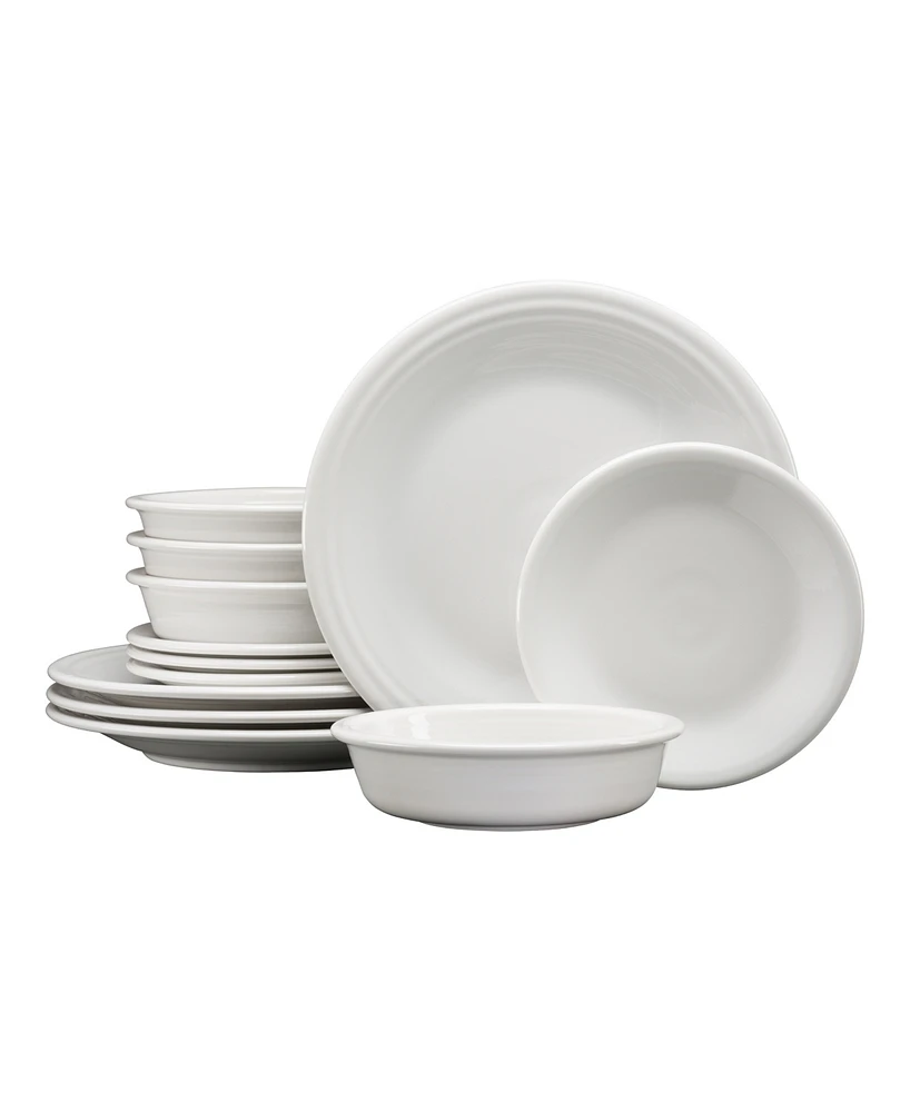 Fiesta Classic Rim 12 Pc. Dinnerware Set, Service For 4