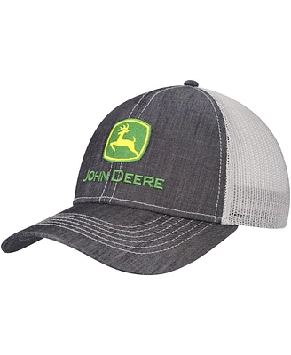 Men's Top of the World Black John Deere Classic Trucker Adjustable Hat