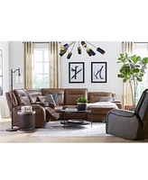 Closeout Hansley Zero Gravity Leather Sectional Collection Created For Macys