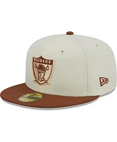 Men's New Era Cream, Burnt Orange Las Vegas Raiders City Icon 59FIFTY Fitted Hat