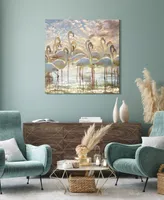 Empire Art Direct "Flamingo Flair" Frameless Free Floating Tempered Glass Panel Graphic Wall Art, 38" x 38" x 0.2"