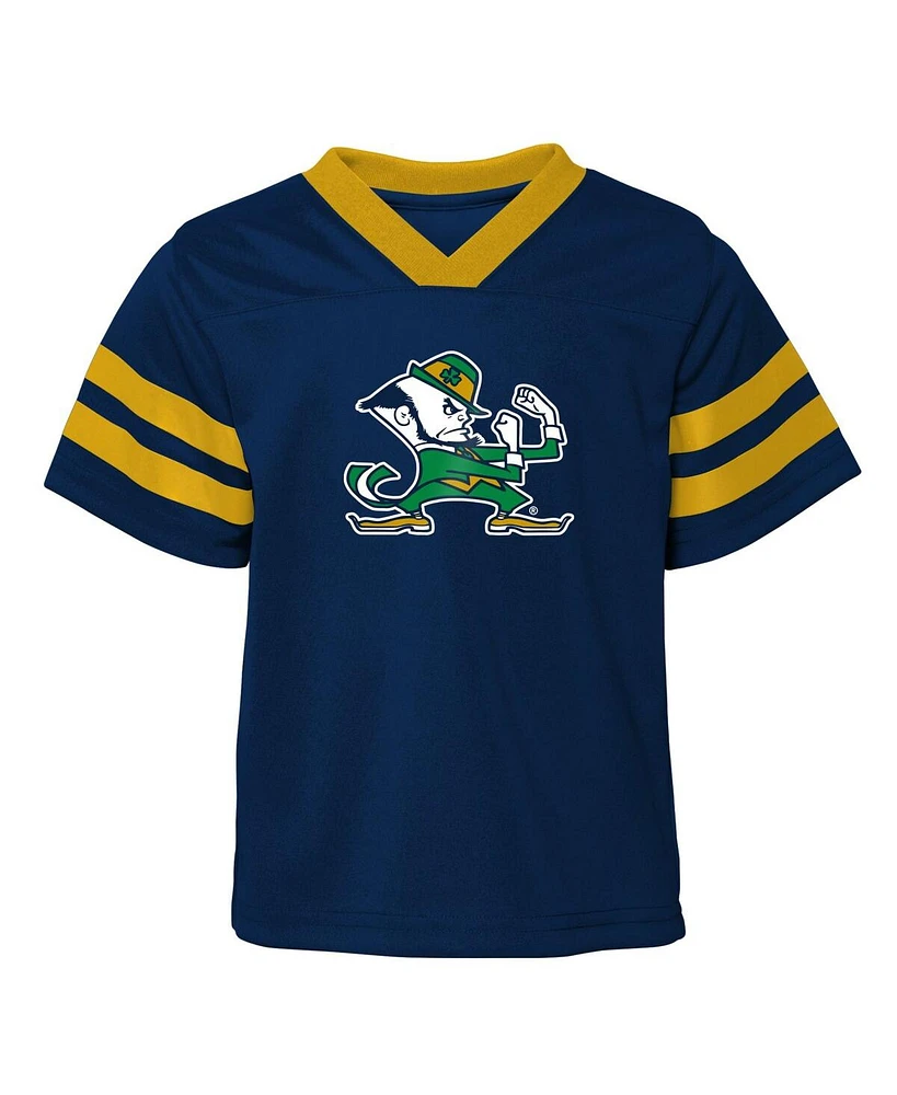 Toddler Boys and Girls Navy Notre Dame Fighting Irish Two-Piece Red Zone Jersey and Pants Set