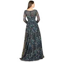 Lara Women's Lace Gown With Long Sleeves
