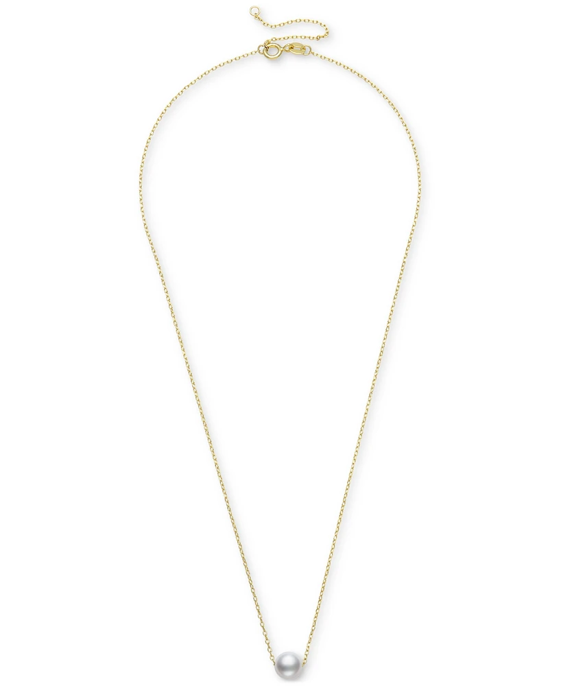 Belle de Mer Cultured Freshwater Pearl (7mm) Slide Pendant Necklace, 16" + 2" extender