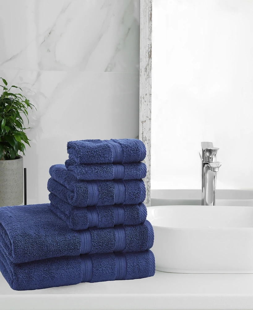 Superior Smart Dry Zero Twist Cotton 6-Piece Assorted Towel Set