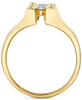 Diamond Three Row Asymmetric Statement Ring (1 ct. t.w.) in 14k Gold