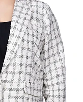 Ny Collection Plus Size Long Sleeve Tweed Jacket