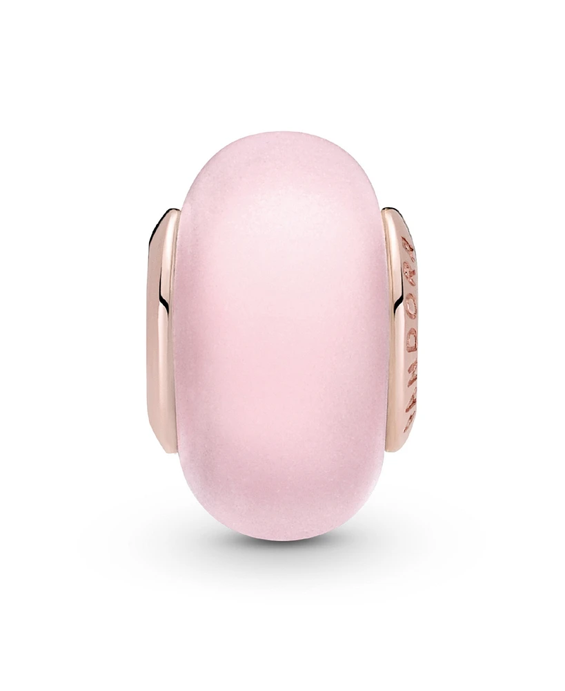 Pandora Pink Charm Matte Pink Murano Glass Charm