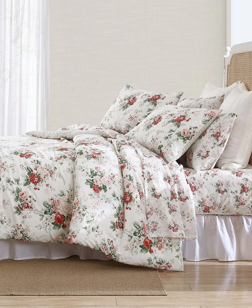 Laura Ashley Ashfield Flannel 2-Piece Comforter Set, Twin