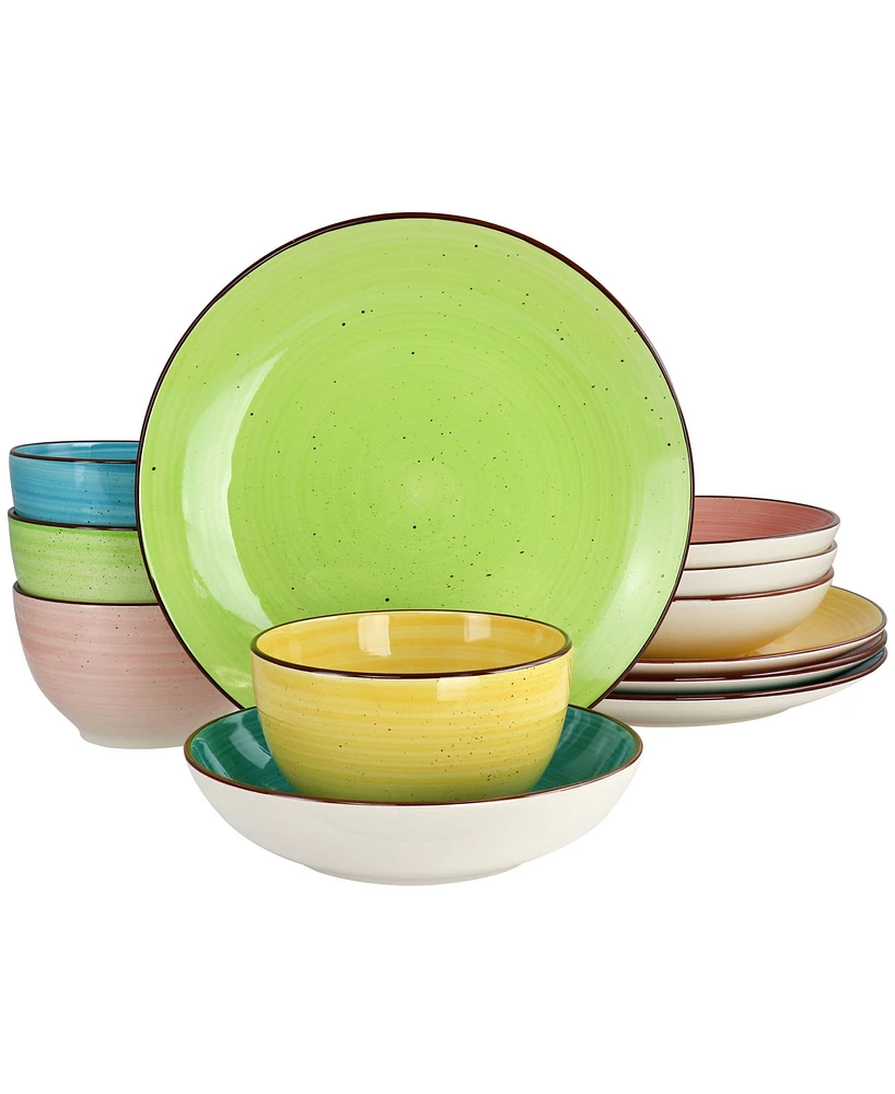 Elama Hudson 12 Pc. Dinnerware Set, Service for 4