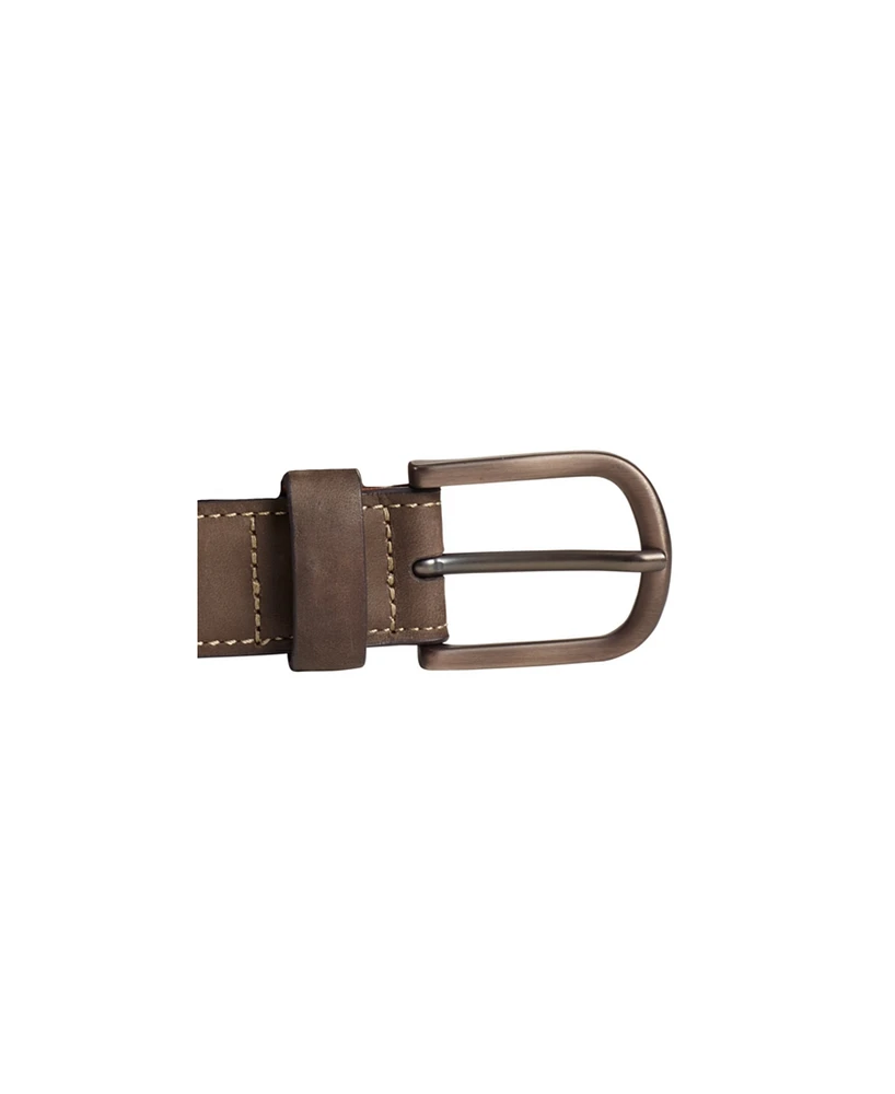 Johnston & Murphy Men's Oiled Contrast Stitched Belt