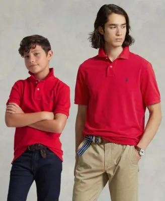 Polo Ralph Lauren Mens Kids Cotton Mesh Polo Shirt Collection