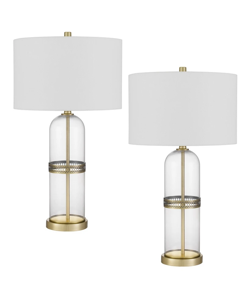 Lenoir 28" Height Glass Table Lamp Set