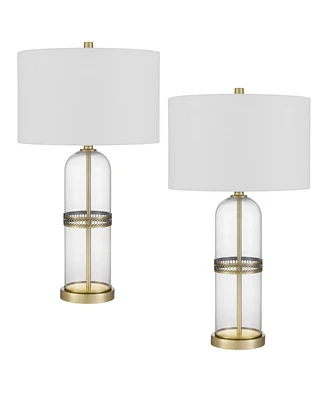 Lenoir 28" Height Glass Table Lamp Set