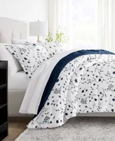 ienjoy Home Forget Me Not Reversible Comforter Set, King/California King