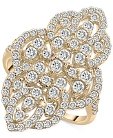 Wrapped in Love Diamond Filigree Cluster Ring (1-1/2 ct. t.w.) in 14k Yellow Gold, Created for Macy's