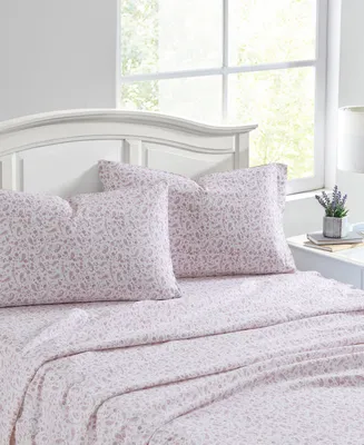 Laura Ashley Paisley Prance Cotton Flannel 4-Pc. Sheet Set