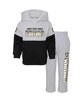 Toddler Boys and Girls Heather Gray, Black Army Black Knights Playmaker Pullover Hoodie and Pants Set