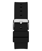 Guess Men's Multi-Function Black Silicone Watch 45mm