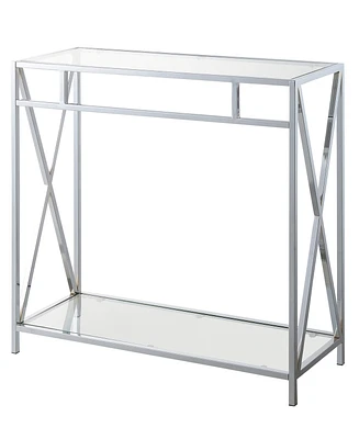 Convenience Concepts 31.5" Oxford Glass Hall Table with Shelf