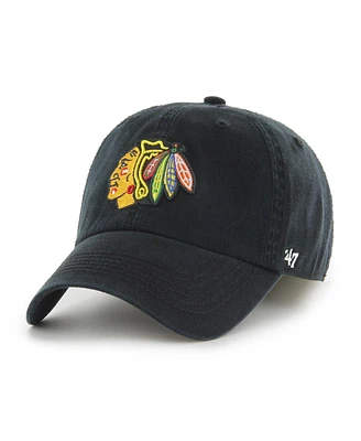 Men's '47 Brand Black Chicago Blackhawks Classic Franchise Fitted Hat