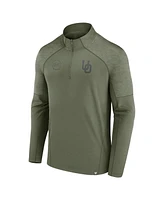 Men's Fanatics Olive Oregon Ducks Oht Military-Inspired Appreciation Titan Raglan Quarter-Zip Jacket
